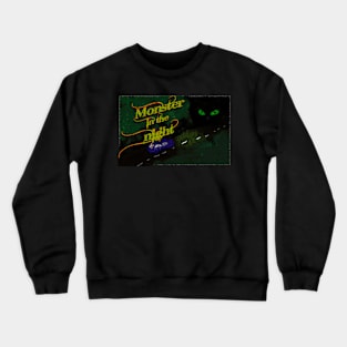 Pixel monster in the night Crewneck Sweatshirt